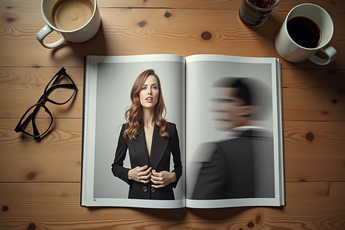 Magazine ouvert sur un bureau en chêne illustrant l'identité mystérieuse du mari d'une soprano célèbre en 2026
