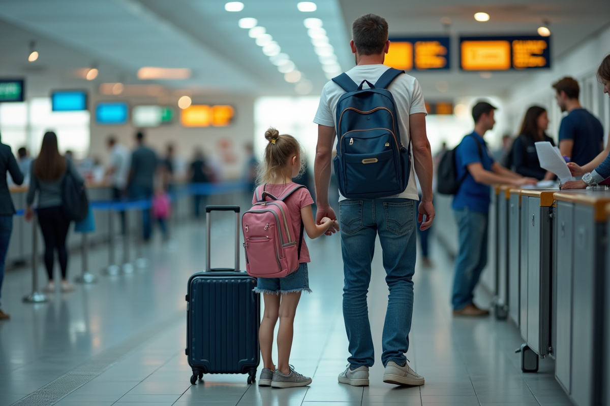 Père et sa fille à l